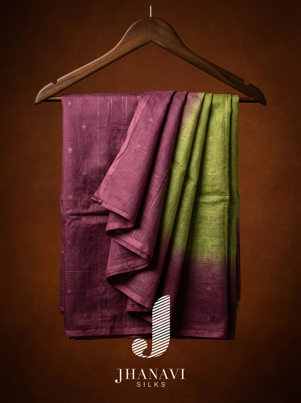 Tussar Saree – Purple