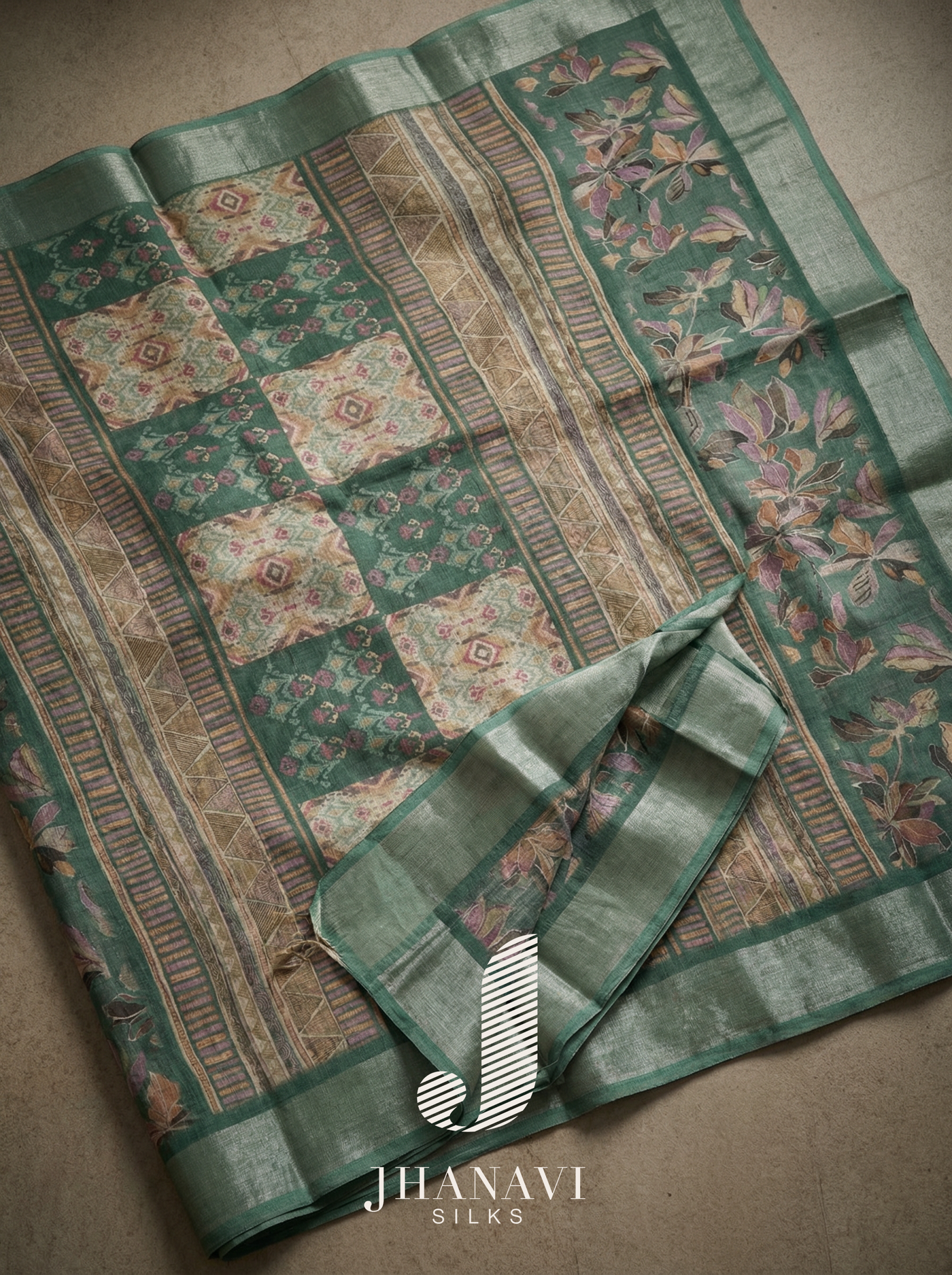 Linen Saree – Floral prints