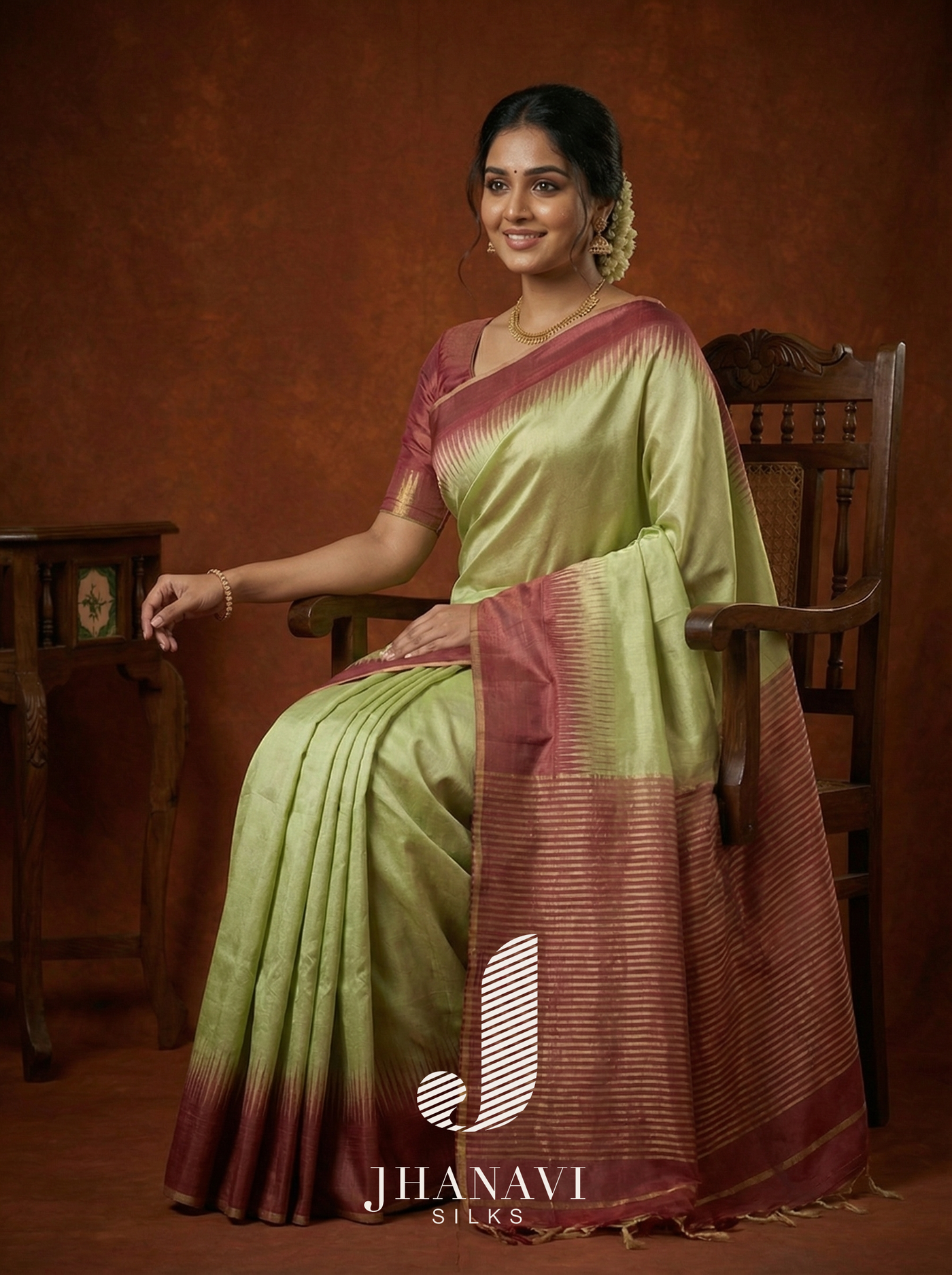 Kanchipuram Silk Saree – Yellow & Red