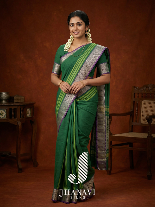 Chettinad Cotton Saree – Green