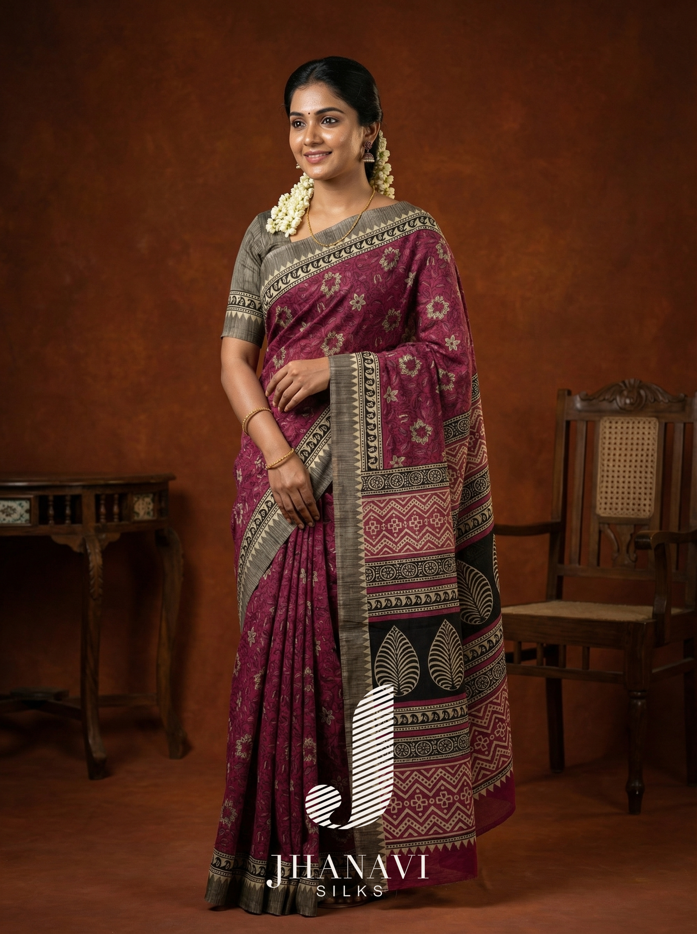 Fancy Cotton Saree – Chanderi Design