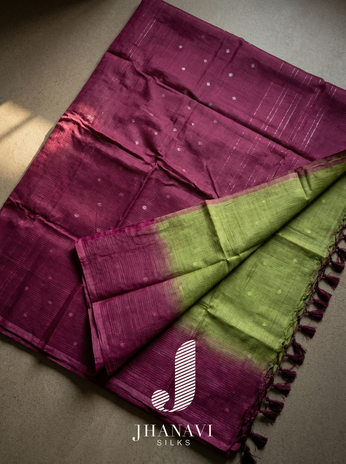 Tussar  Saree – Purple
